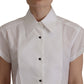 Dolce & Gabbana Elegant White Cotton Collared Shirt