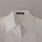 Dolce & Gabbana Elegant White Cotton Collared Shirt