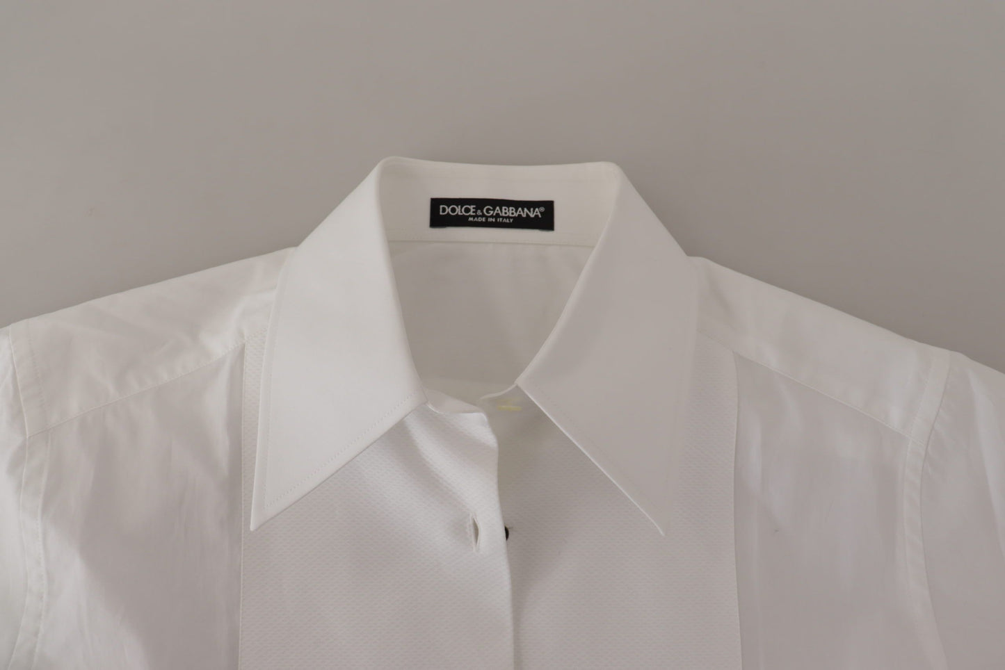 Dolce & Gabbana Elegant White Cotton Collared Shirt