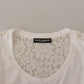 Dolce & Gabbana Elegant White Embellished Sleeveless Tee