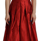 Dolce & Gabbana Radiant Red Silk A-Line Midi Dress