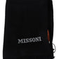 Missoni Black Wool Blend Unisex Neck Wrap Fringes Men's Scarf