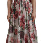 Dolce & Gabbana Elegant Multicolor Silk Roses Maxi Dress