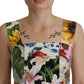 Dolce & Gabbana Elegant Floral A-Line Cotton Dress