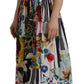 Dolce & Gabbana Elegant Floral A-Line Cotton Dress