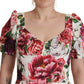 Dolce & Gabbana Elegant Floral A-Line Mini Dress