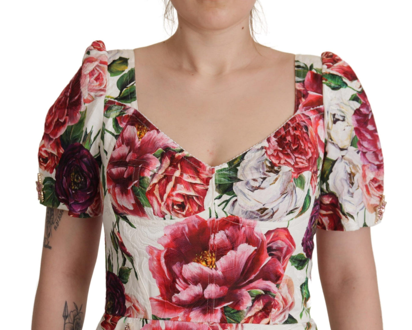 Dolce & Gabbana Elegant Floral A-Line Mini Dress