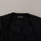 Dolce & Gabbana Sleek Black Snap Jacket with Silk Lining