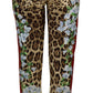 Dolce & Gabbana Elegant Multicolor High Waist Silk Pants