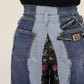 Dolce & Gabbana High-Waist Multicolor Wide-Cut Jeans