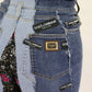 Dolce & Gabbana High-Waist Multicolor Wide-Cut Jeans