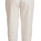 Dolce & Gabbana Elegant White High-Waist Tapered Trousers