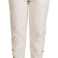 Dolce & Gabbana Elegant White High-Waist Tapered Trousers