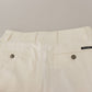 Dolce & Gabbana Elegant White High-Waist Tapered Trousers