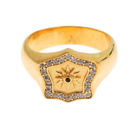 Nialaya Gold Plated 925 Sterling Silver Men's Ring