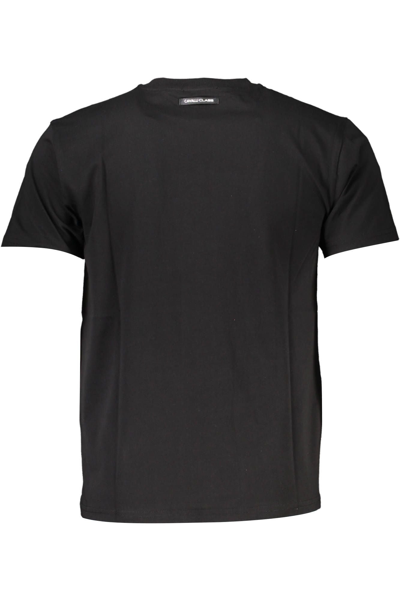 Cavalli Class Black Cotton Men TShirt