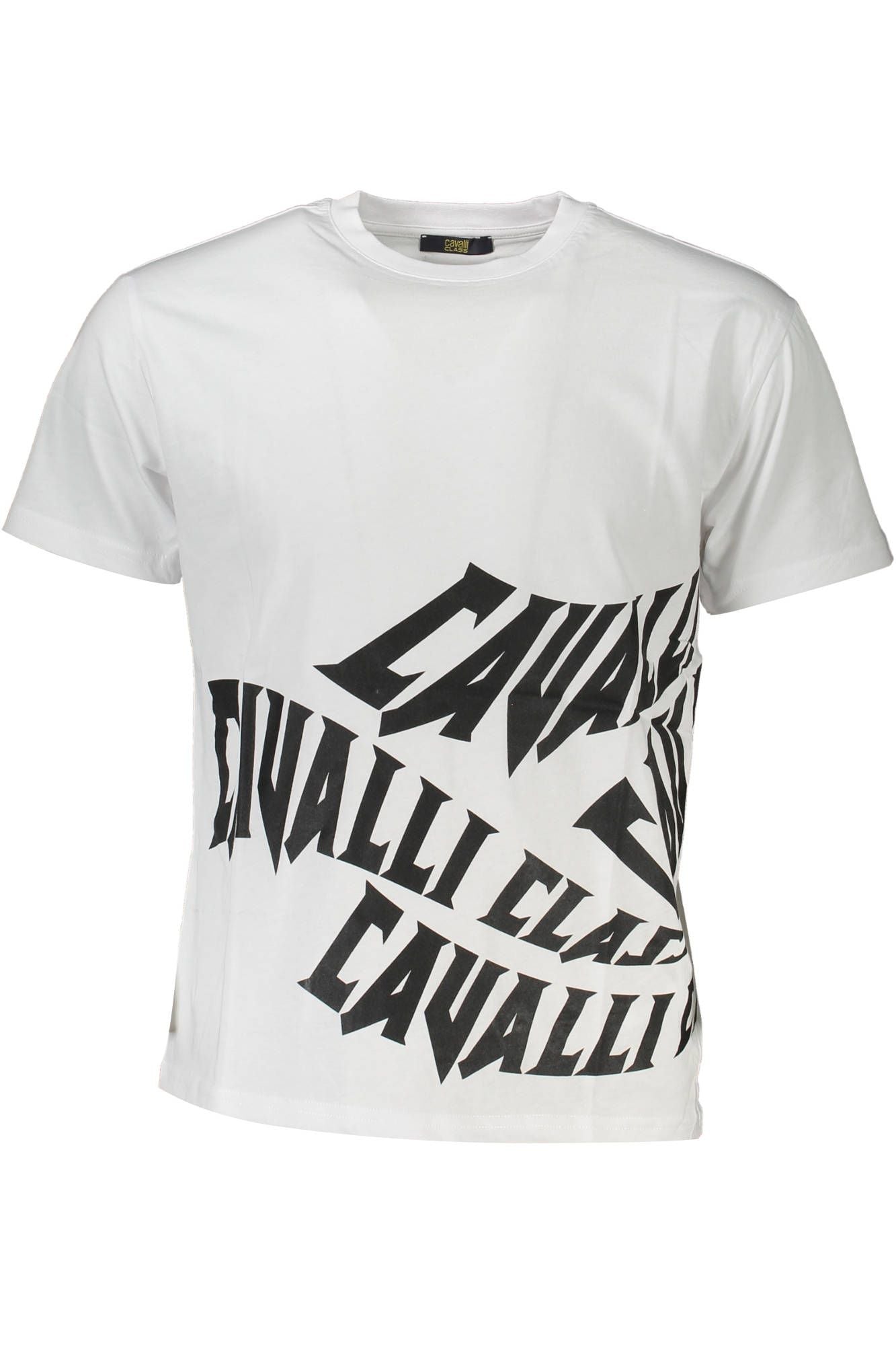 Cavalli Class White Cotton Men T-Shirt