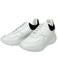 Alexander McQueen Women White Leather Suede Sneaker