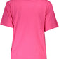 Cavalli Class Elegant Pink Cotton Tee with Signature Print