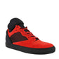 Balenciaga Men High Top Black Red Suede Leather Sneakers