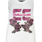 Cavalli Class Elegant White Cotton Tank Top with Logo Print