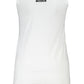 Cavalli Class Elegant White Cotton Tank Top with Logo Print