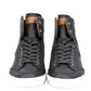 Bally Dark Grey Calf Leather Hi Top Sneaker With Red Beige