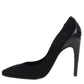 Bottega Veneta Women's Black Suede Leather Kid Luxe Heels