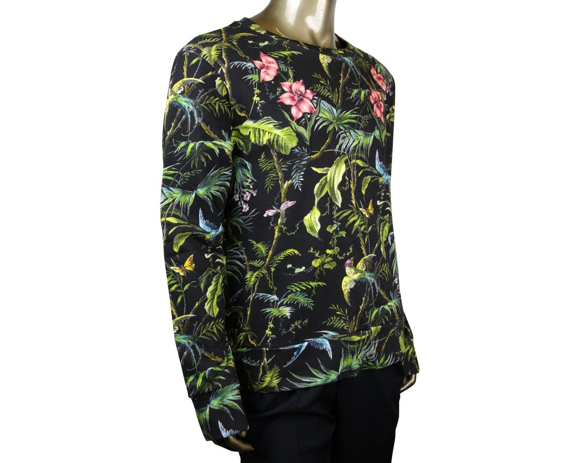 Gucci Men's Tropical Jungle Multicolor Cotton Small Sweatshirt