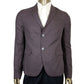 Gucci Men's 2 Buttons Grey / Burgundy Vichy Wool Gauze Jacket