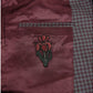 Gucci Men's 2 Buttons Grey / Burgundy Vichy Wool Gauze Jacket