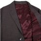 Gucci Men's 2 Buttons Grey / Burgundy Vichy Wool Gauze Jacket