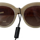 Dolce & Gabbana Beige Chic Acetate Women's Sunglasses