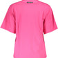 Cavalli Class Elegant Pink Printed Tee with Chic Appeal