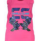 Cavalli Class Chic Pink Printed Tank Top with Logo