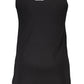 Cavalli Class Elegant Black Printed Tank with Logo Detail