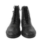 Bottega Veneta Men's Dark Gray Leather Side Zipper Boots