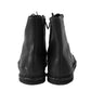 Bottega Veneta Men's Dark Gray Leather Side Zipper Boots