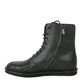 Bottega Veneta Men's Dark Gray Leather Side Zipper Boots