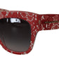 Dolce & Gabbana Elegant Lace-Infused Red Sunglasses