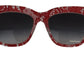 Dolce & Gabbana Elegant Lace-Infused Red Sunglasses