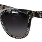 Dolce & Gabbana Elegant White Lace Applique Sunglasses