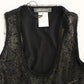 Ermanno Scervino Black Nylon Lace Detail Mini Dress