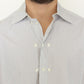 Ermanno Scervino Elegant White and Gray Striped Cotton Shirt