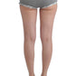 Ermanno Scervino Chic Gray Lace-Trimmed Mini Shorts