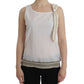 Ermanno Scervino Elegant White Bow-Detailed Sleeveless Top