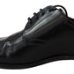 Dolce & Gabbana Black Leather Lace Up Men Dress Derby Shoes