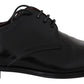 Dolce & Gabbana Black Leather Lace Up Men Dress Derby Shoes