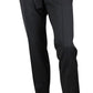 Gucci Men's Skinny Black Wool Evening Dress Pant