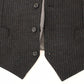 Dolce & Gabbana Elegant Gray Striped Wool Dress Vest